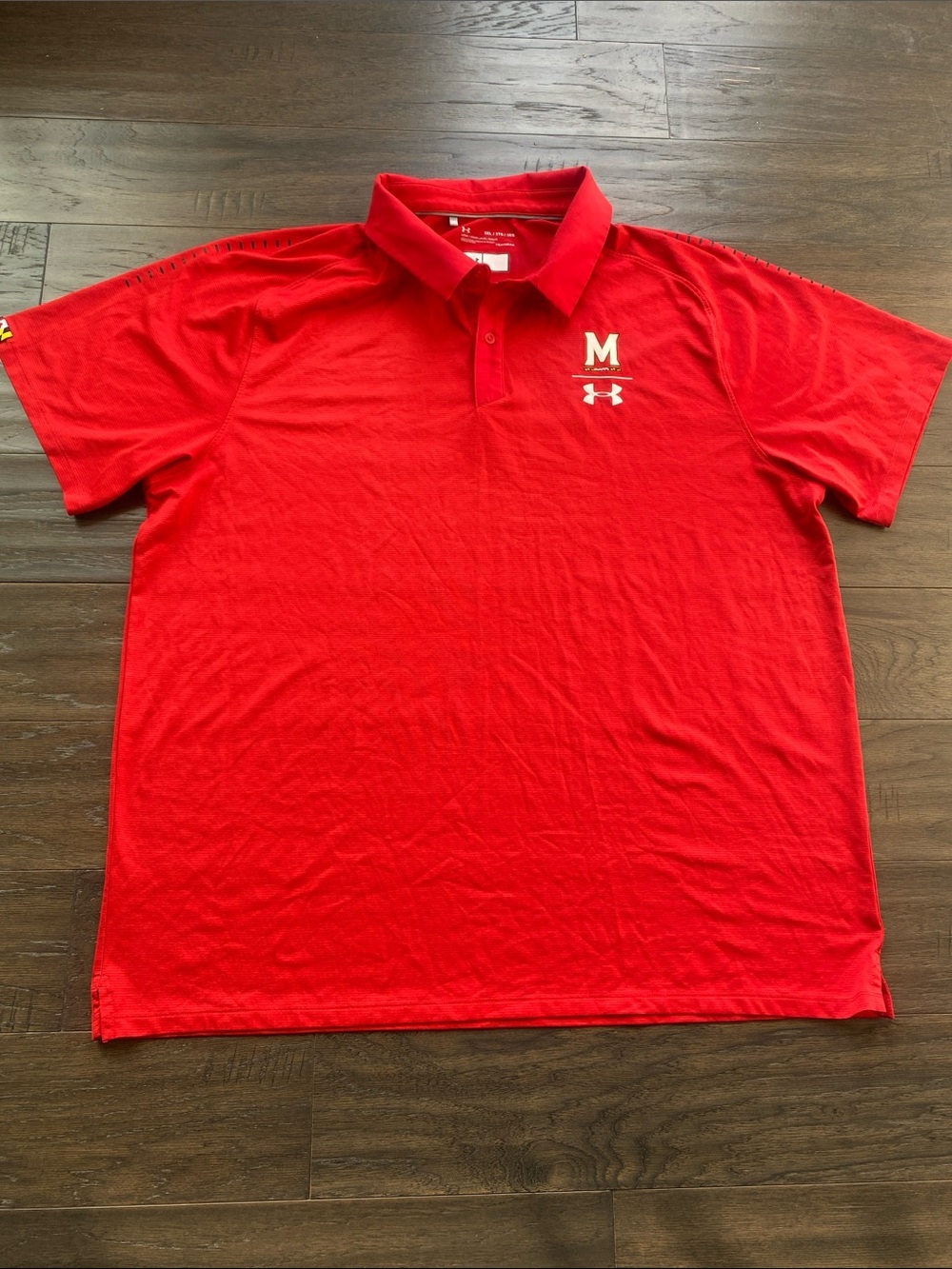 Under Armour University of Maryland Red Polo Mens Sz 3XL